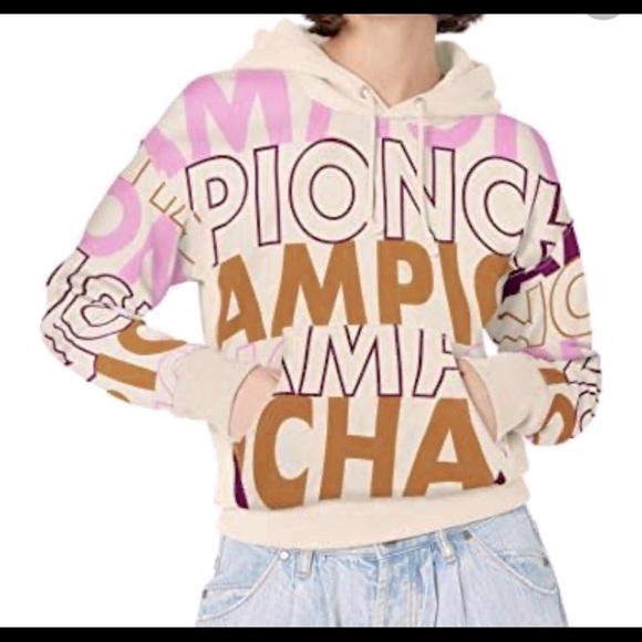 Champion Women’s Reverse Weave All-Over Print Hoodie Sweatshirt S - Picture 6 of 6